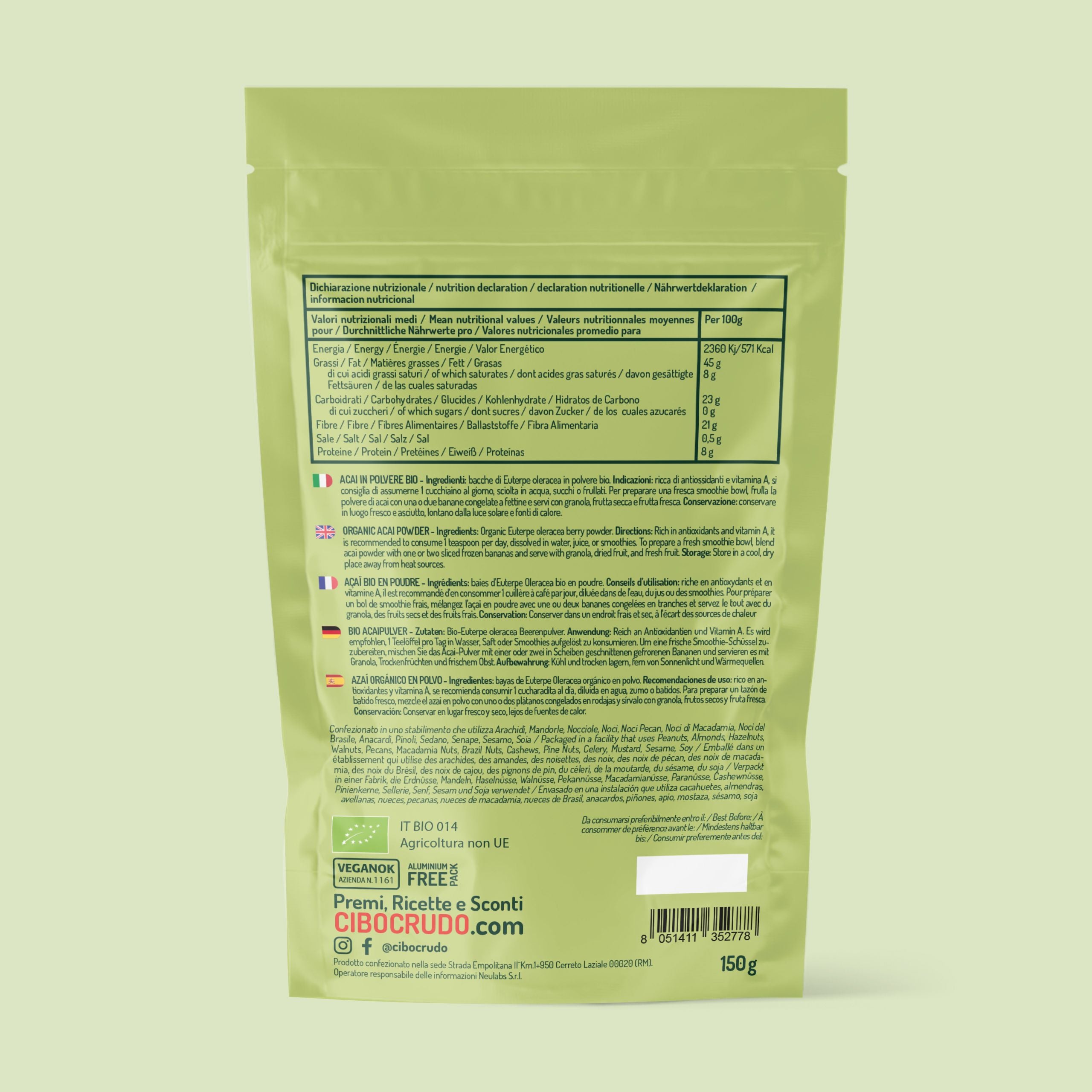 Polvere Di Acai Cruda Bio 2
