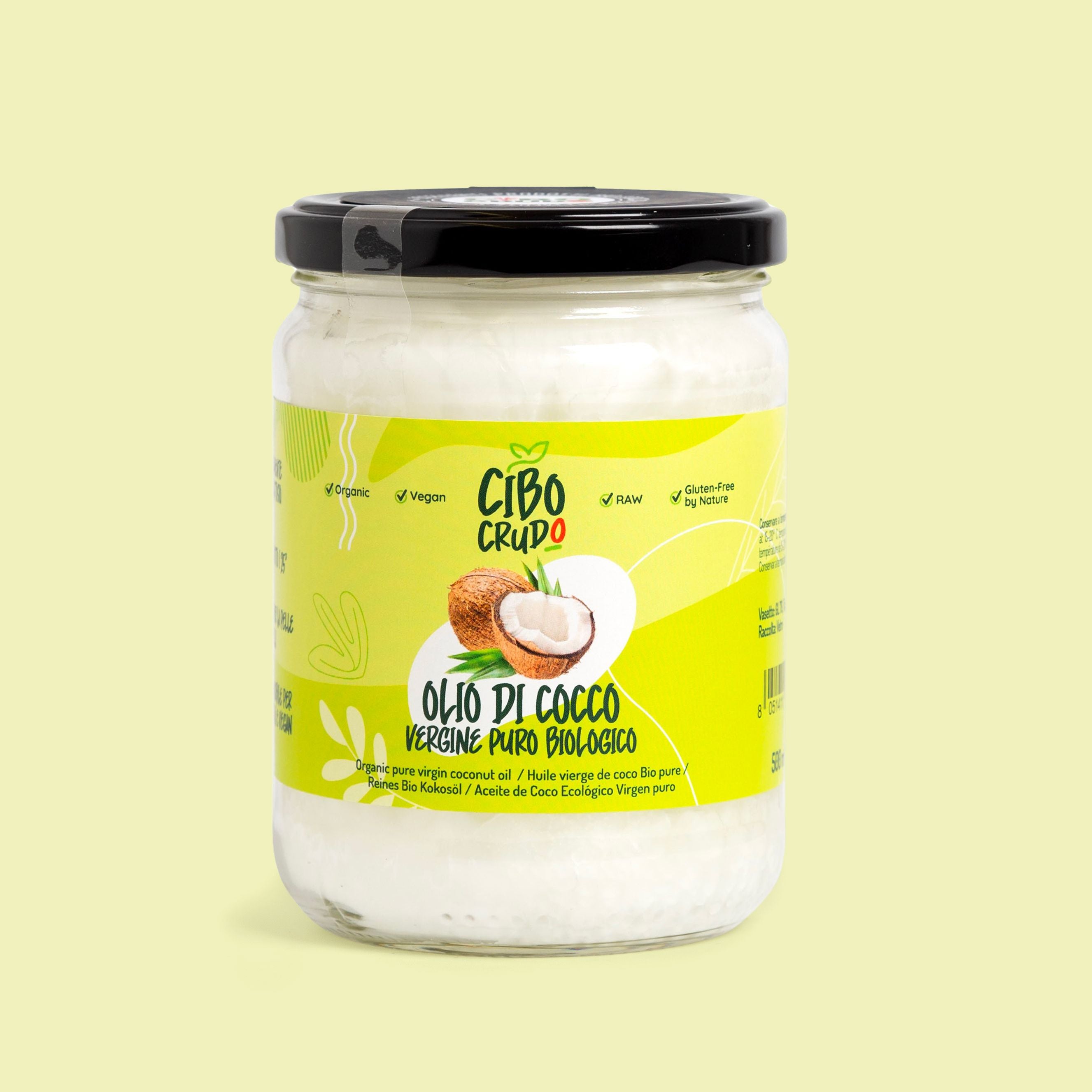 Olio Di Cocco Puro Crudo Bio 1