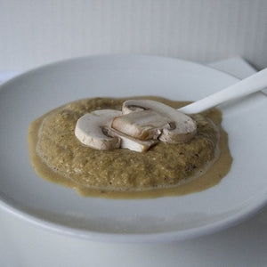 ZUPPA di TOPINAMBUR e FUNGHI con CURCUMA e NOCI PECAN