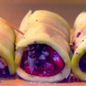 Involtini di Melanzana con Pere
