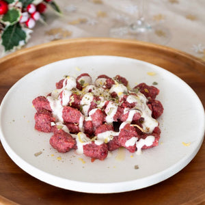 Gnocchi di Barbabietola Vegani con Panna di Anacardi